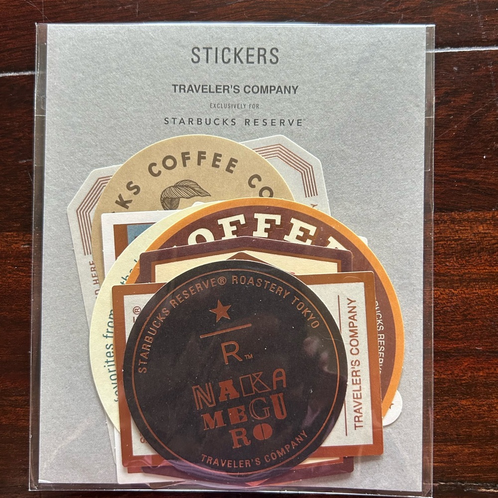 Starbucks Reserve Coffee Sticker Pack - Brown & Tan